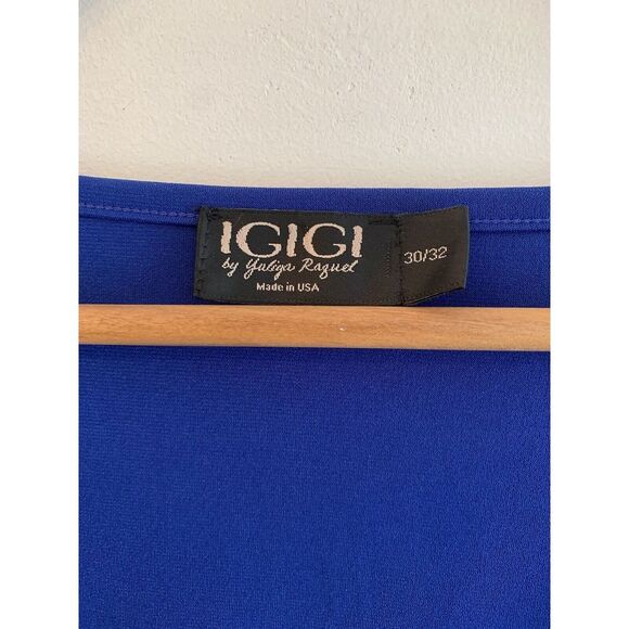 IGIGI by Yuliza Raquel Maxi Dress Floral Blue Green V Neck 30/32 Long Fringe - Picture 4 of 13